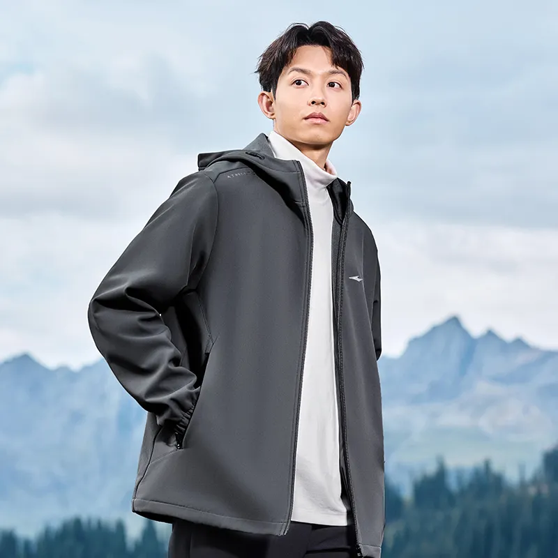 Erke Variety Training Collection Trench Coat Men's Dark Gray-2
