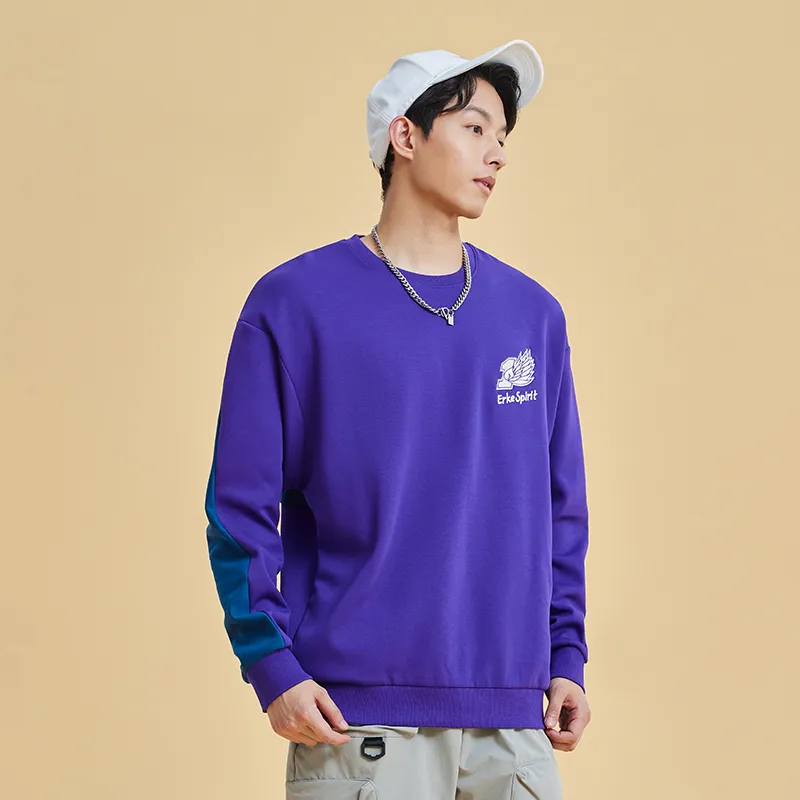 Erke Sweatshirts Men Truffle Purple/Dark Dusk Blue-4