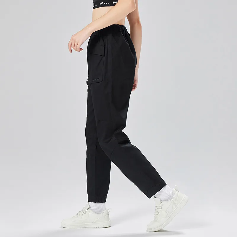 Erke Casual Pants Women's Jet Black-4