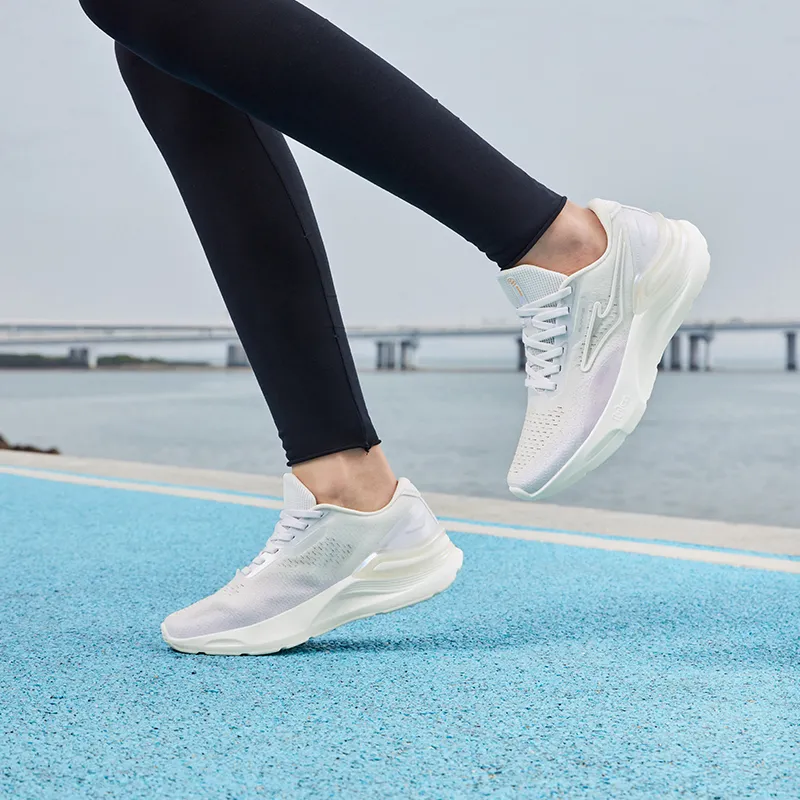 Erke Pegasus 2.0 Running Shoes Women's Low Top Erke White Aromatherapy Lavender-5