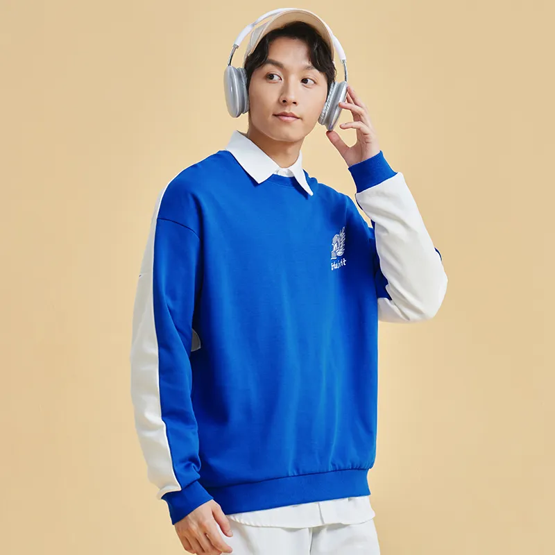 Erke Sweatshirts Men Dale Blue/Glacier White-4