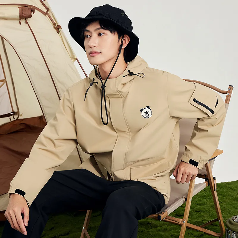 Erke Windbreaker Jacket Men's Khaki-4