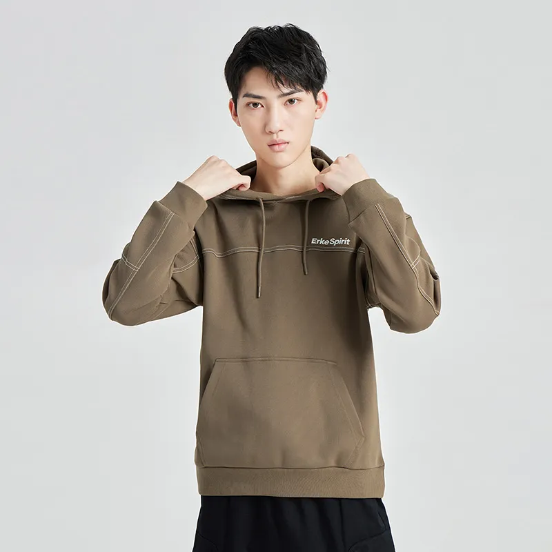 Erke Sweatshirts Men Deerskin Brown-3