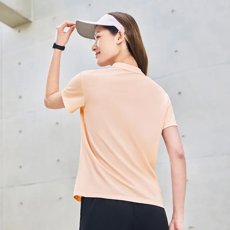 Erke Polo Shirt Women's Light Pink Orange-4