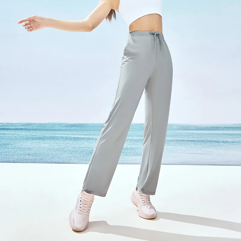 Erke Knitted Sports Pants Women's Glacier Gray-4