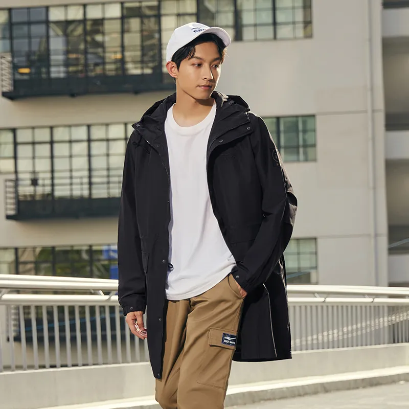 Erke Trench Coat Men's Jet Black-4