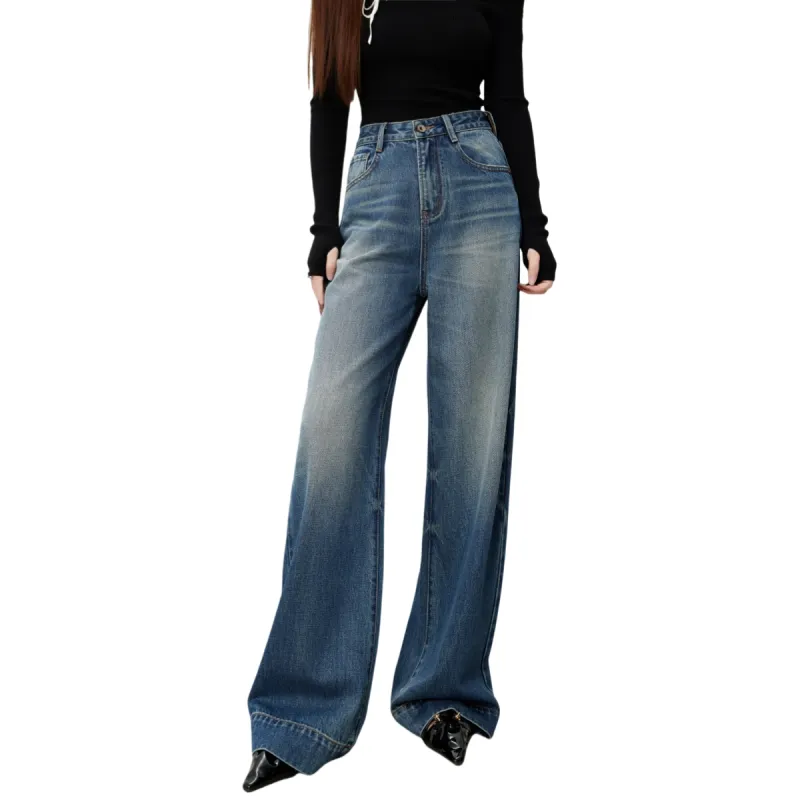 Wang Youshan Jeans Women's Blue-1