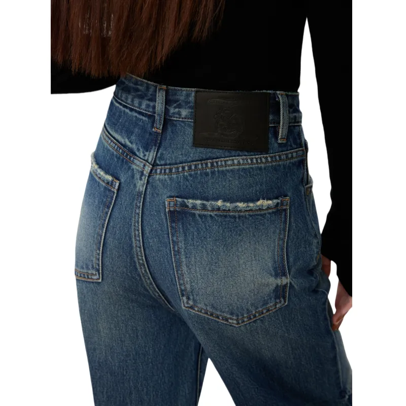 Wang Youshan Jeans Women's Blue-2