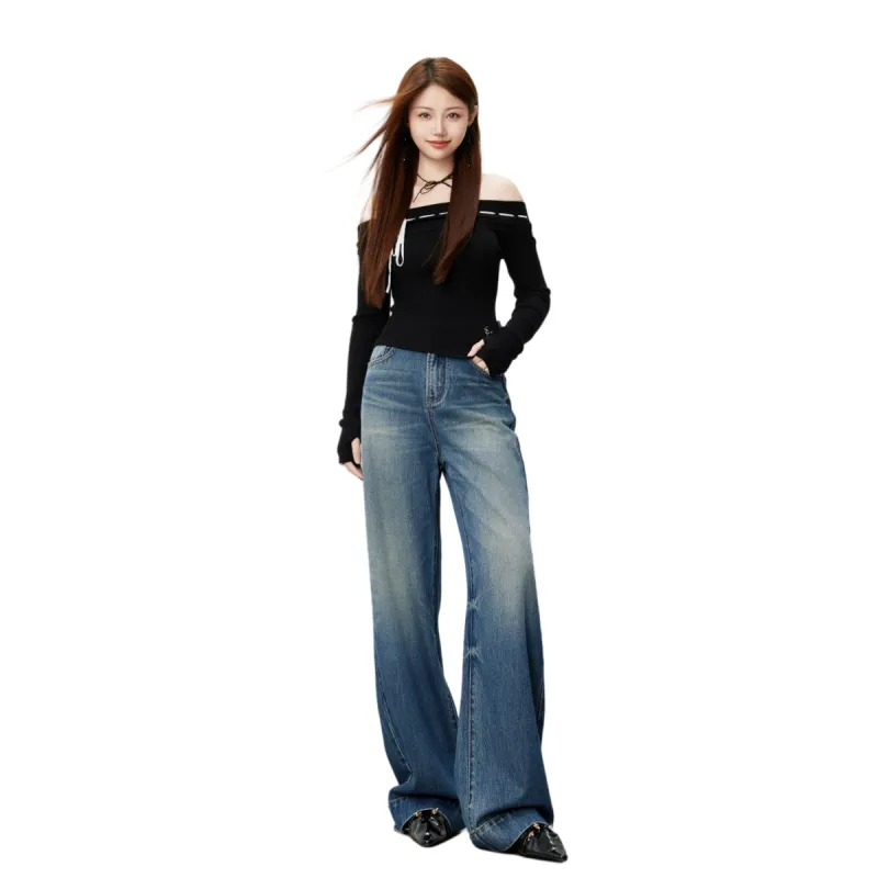 Wang Youshan Jeans Women's Blue-6