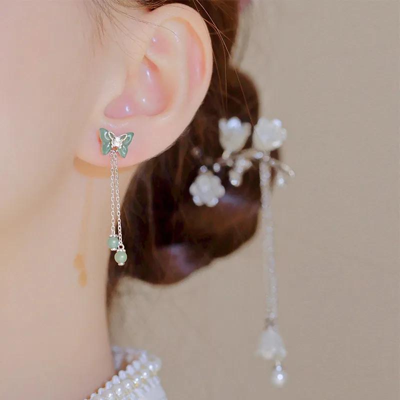 LISM S925 Silver Stud Earrings Women's-1