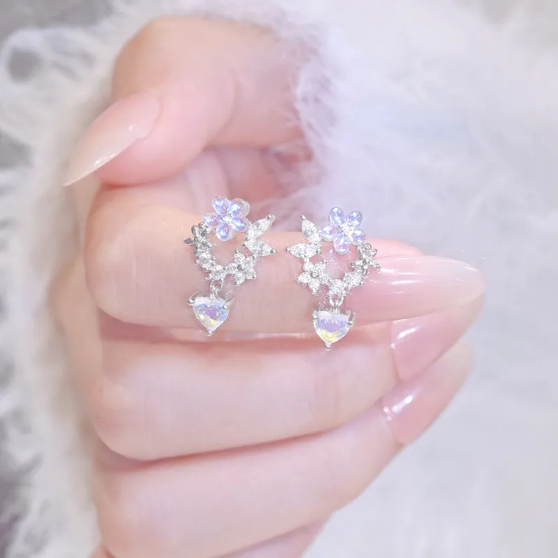 LISM S925 Silver Stud Earrings Women's-6