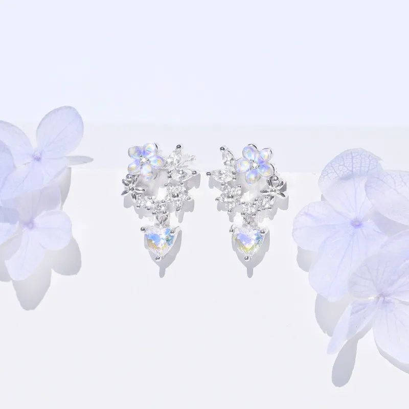 LISM S925 Silver Stud Earrings Women's-4