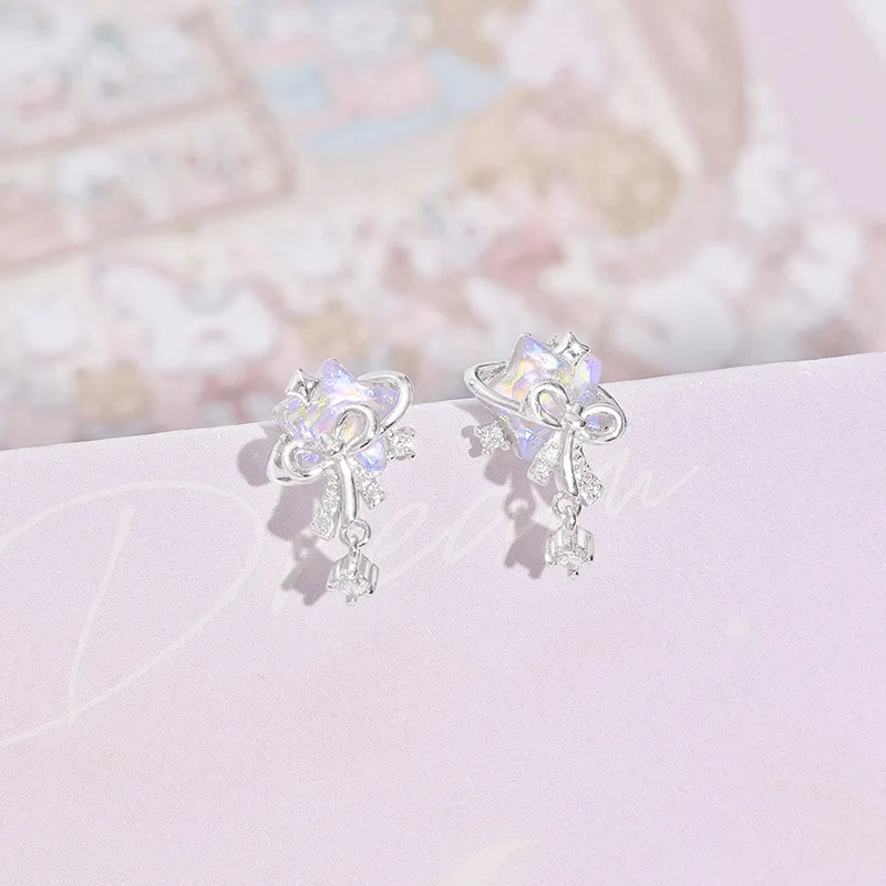LISM S925 Silver Stud Earrings Women's-4