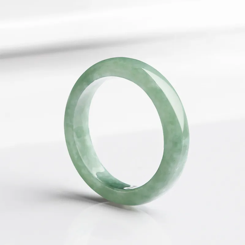 QMYS Bean Type Jadeite Rings Unisex-4