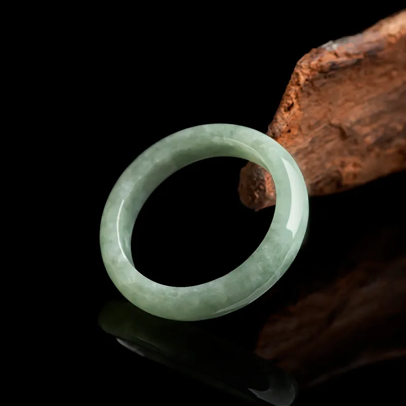 QMYS Bean Type Jadeite Rings Unisex-2