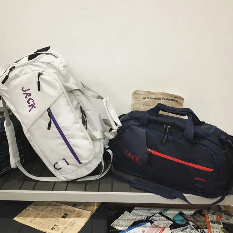 PULUWIRR Oxford Gym Bag Medium Size Unisex White, Black-13