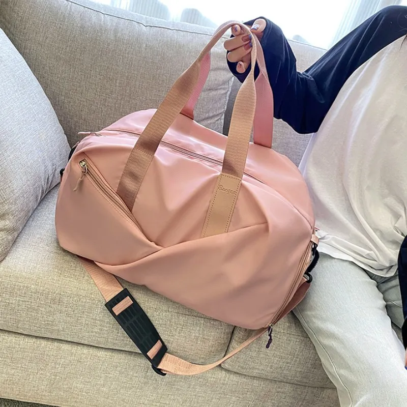 Elsvet Oxford Gym Bag Large Size Unisex Green/Black/Pink-5