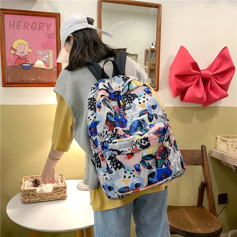 LETOO Nylon With Oxford Backpack Unisex Multicolor-11