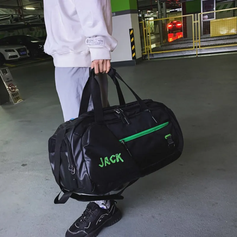 PULUWIRR Oxford Gym Bag Medium Size Unisex White, Black-1