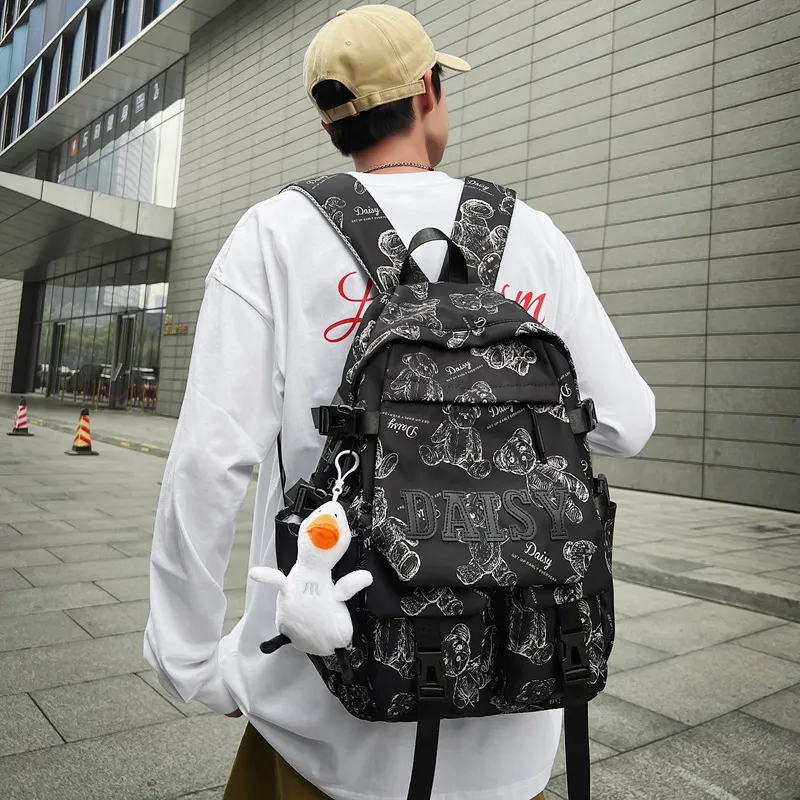 Elsvet Nylon Backpack Unisex Multicolor-1