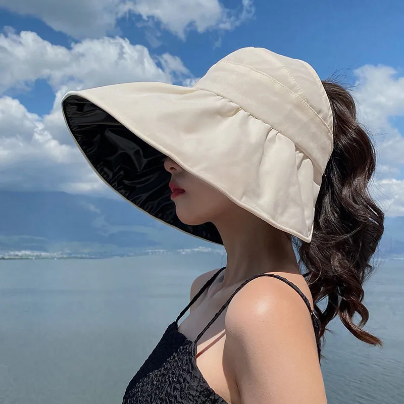 Pelloy Foldable Sun Hat Sun Protection Hats Women's-3