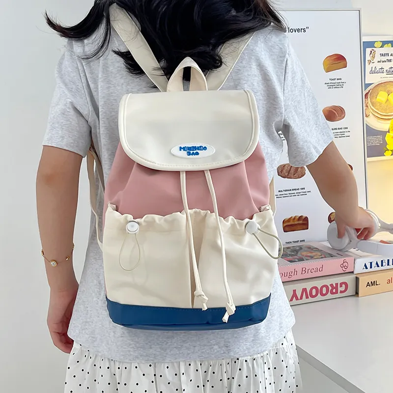 Elsvet Nylon Backpack Unisex Multicolor-2