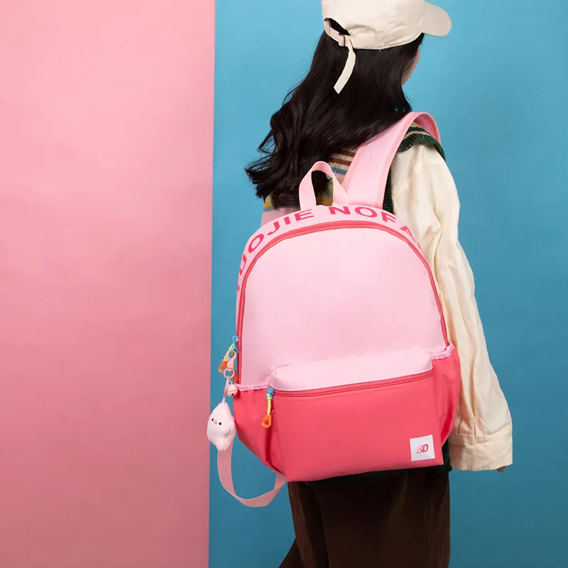 Elsvet Nylon Backpack Regular Unisex White/Yellow/Pink/Bright Pink/Red/Blue-7