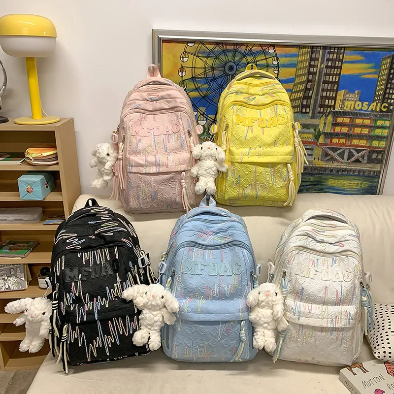 Elsvet Nylon Backpack Unisex Multicolor-1