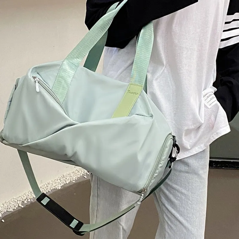 Elsvet Oxford Gym Bag Large Size Unisex Green/Black/Pink-1