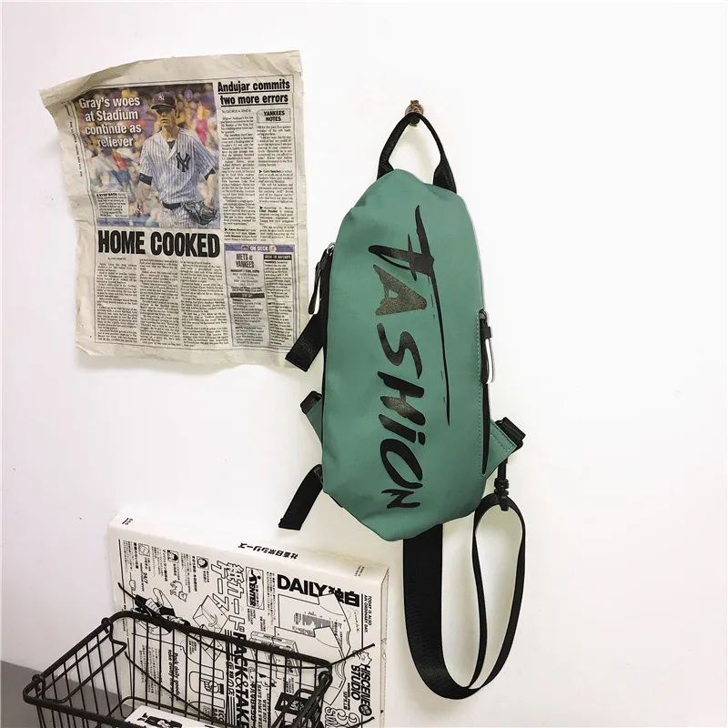 LETOO Nylon Sling Bag Unisex Black/White-10