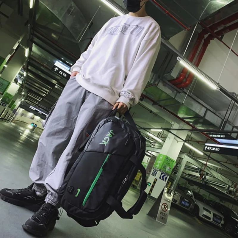 PULUWIRR Oxford Gym Bag Medium Size Unisex White, Black-4