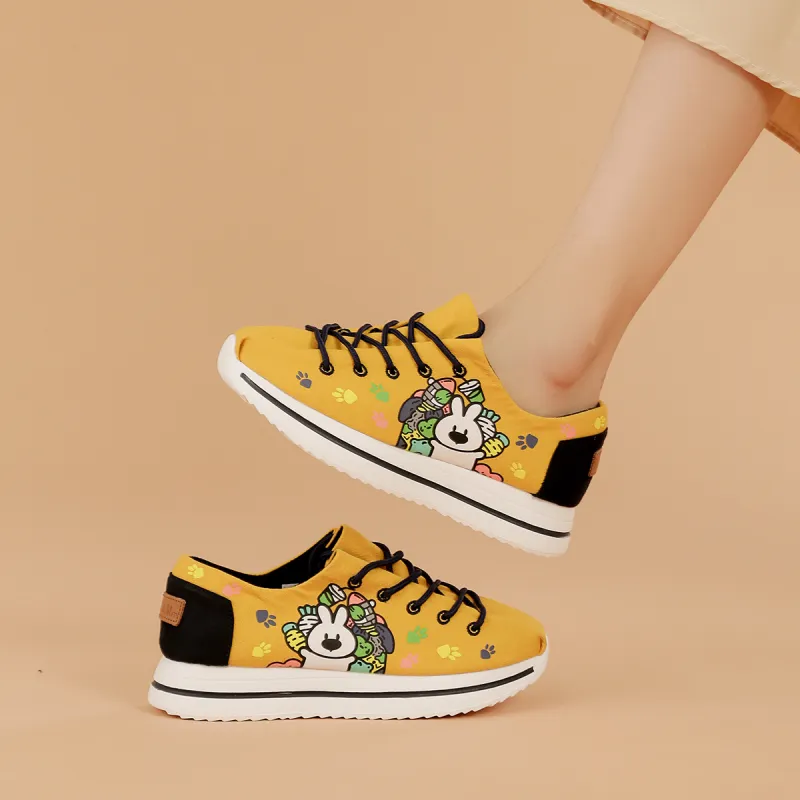 TT&MM Coverage Wear-Resistant Lightweight Breathable Quick Dry Water-Resistant Low-Top Canvas Shoes Women's White-6