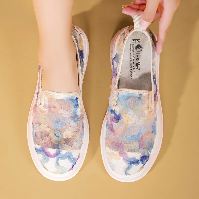 TT&MM Loafers 3cm Women's White Blue-3