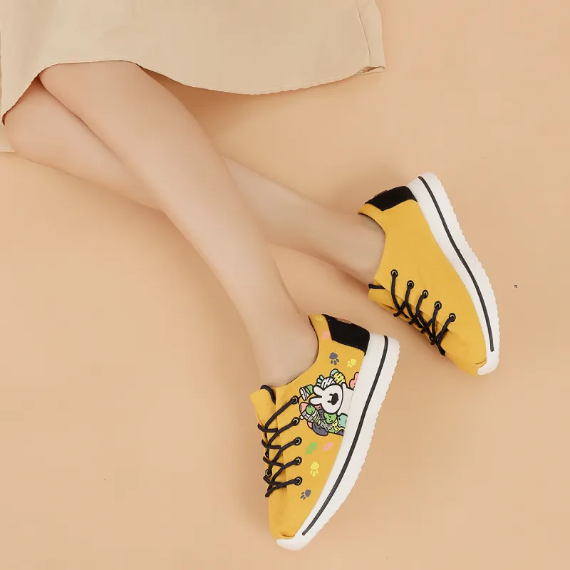 TT&MM Coverage Wear-Resistant Lightweight Breathable Quick Dry Water-Resistant Low-Top Canvas Shoes Women's White-8
