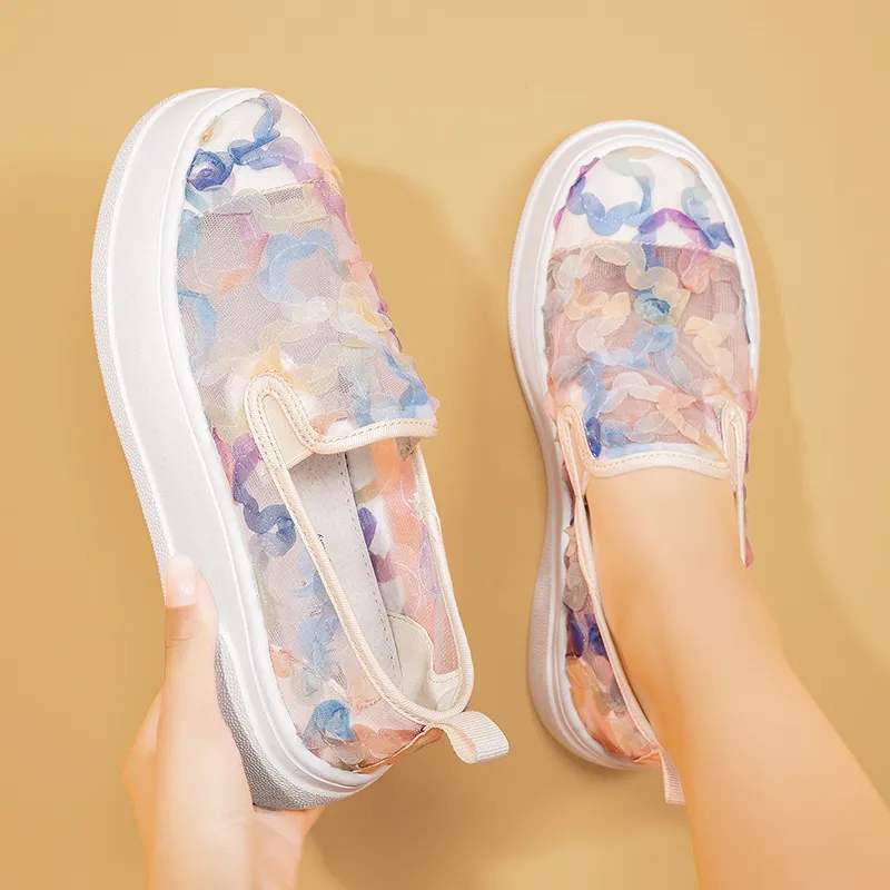 TT&MM Loafers 3cm Women's White Blue-4