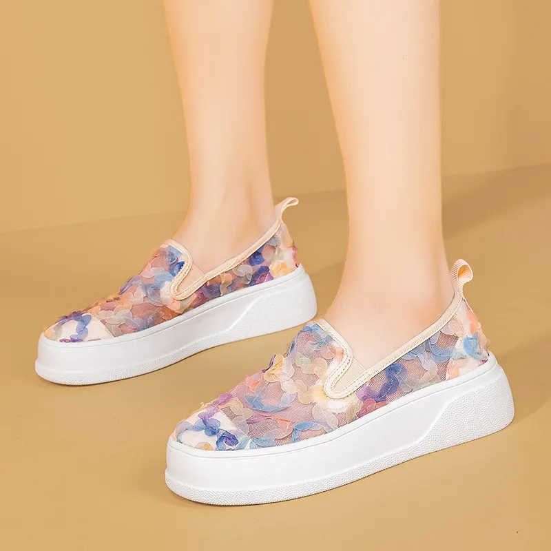 TT&MM Loafers 3cm Women's White Blue-5