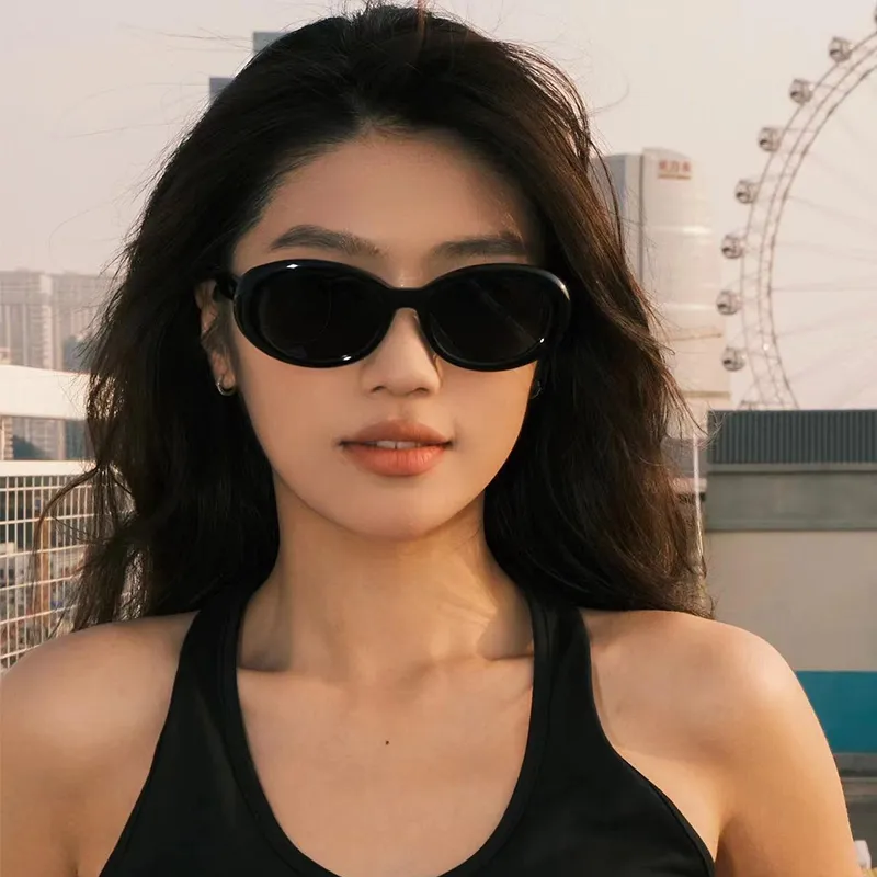 Prsr Plate Frame Oval Sunglasses Unisex-3