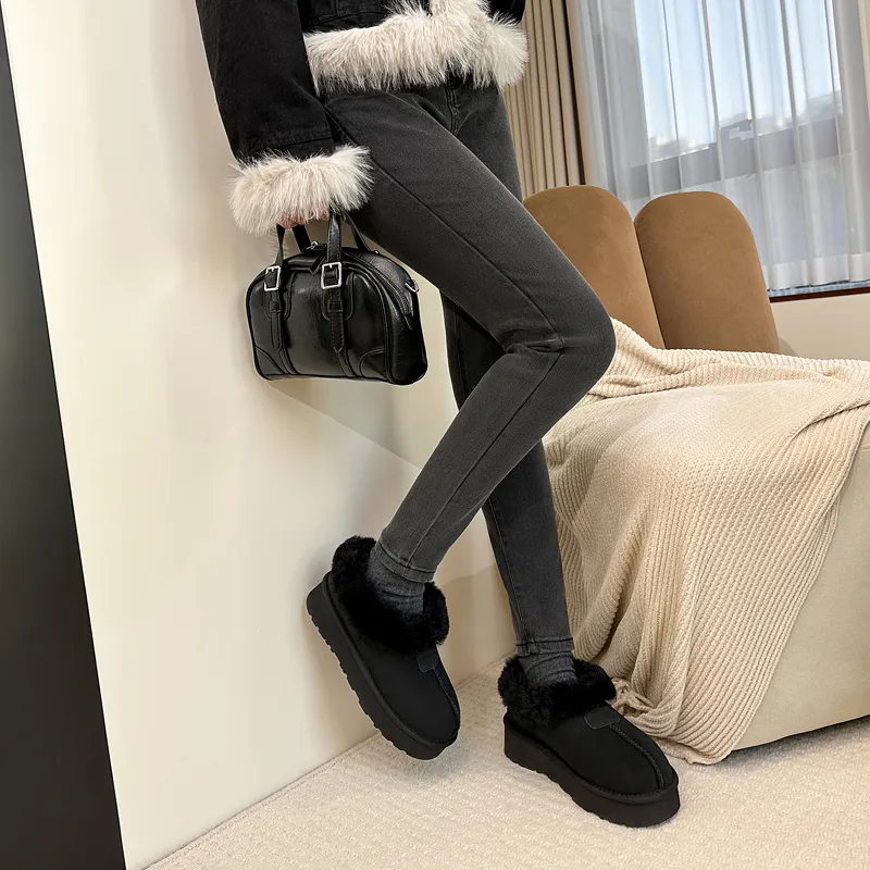 STELLA WEISZ Warm Wear Resistant Cushioning Height Increasing Slip Resistant Coverage Short Snow Boots 4.5cm Women's-8