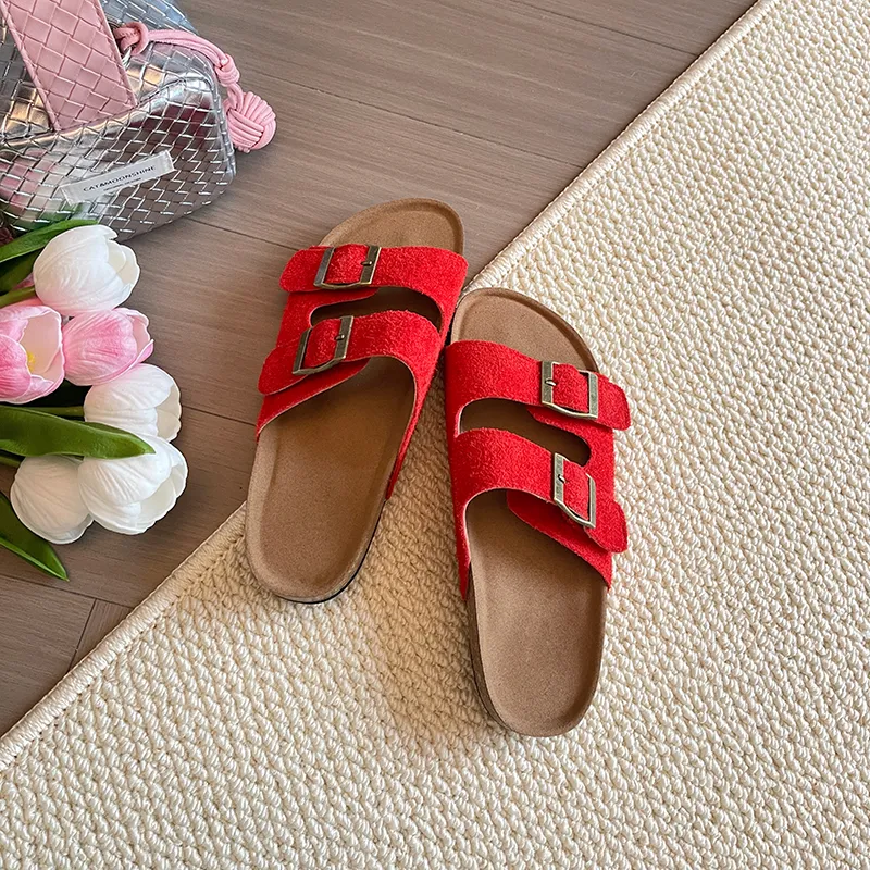 STELLA WEISZ Cork Sole Slip Resistant Abrasion Resistant Slide Slippers Women's-9