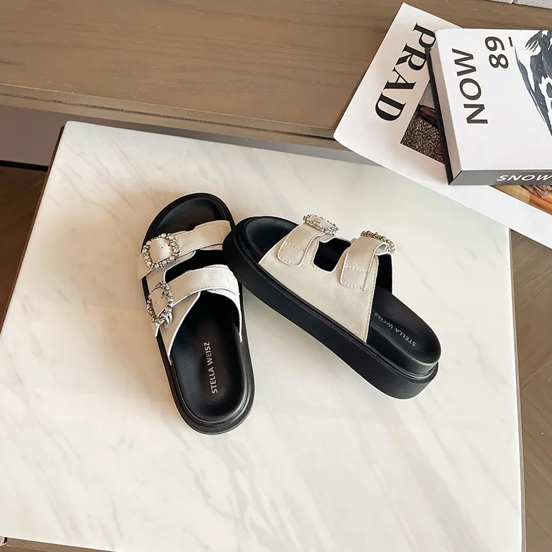 STELLA WEISZ PU Polyurethane Quiet Slip Resistant Slide Slippers Women's-5