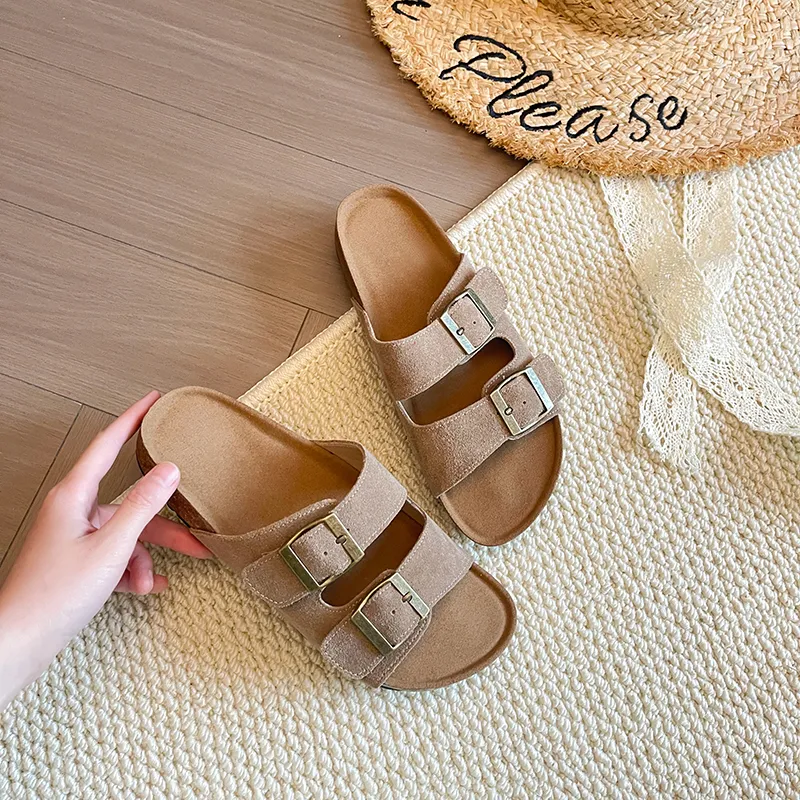 STELLA WEISZ Cork Sole Slip Resistant Abrasion Resistant Slide Slippers Women's-5