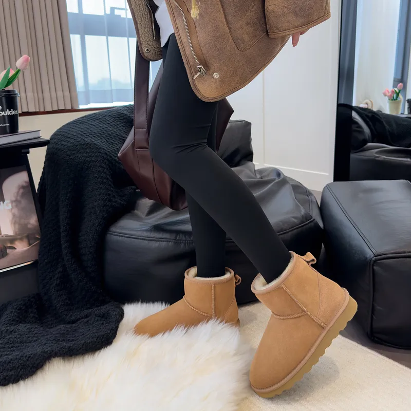 STELLA WEISZ Snow Boots Women's Chestnut/Antelope Brown/Black/Gray-4