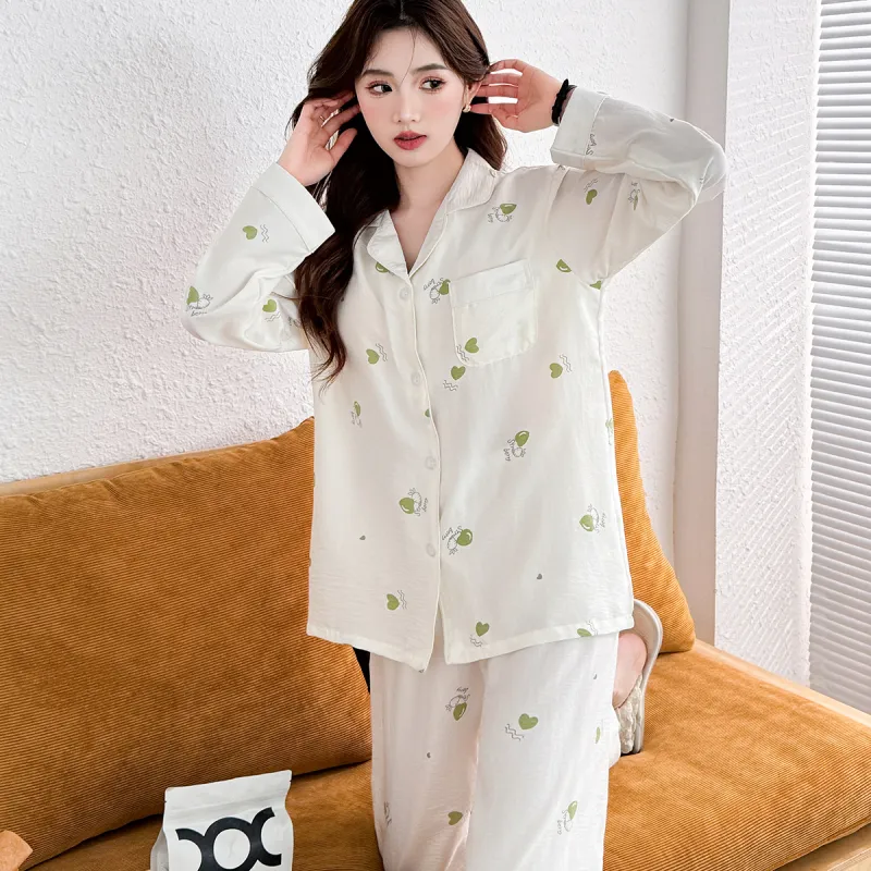 LoveEsteem Pajama Set Women's Milk White-3