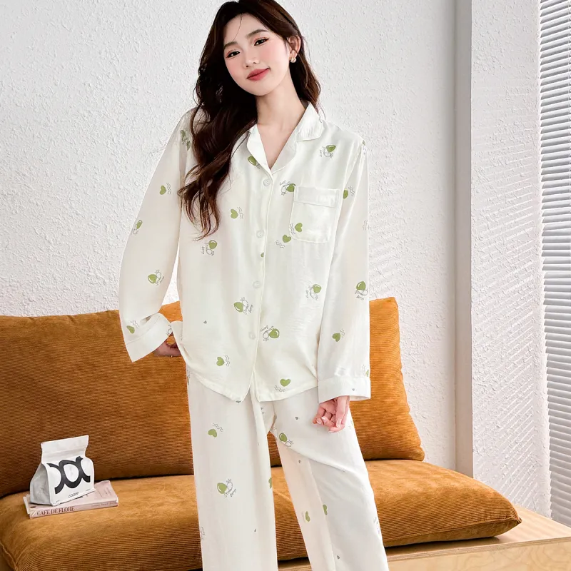 LoveEsteem Pajama Set Women's Milk White-2