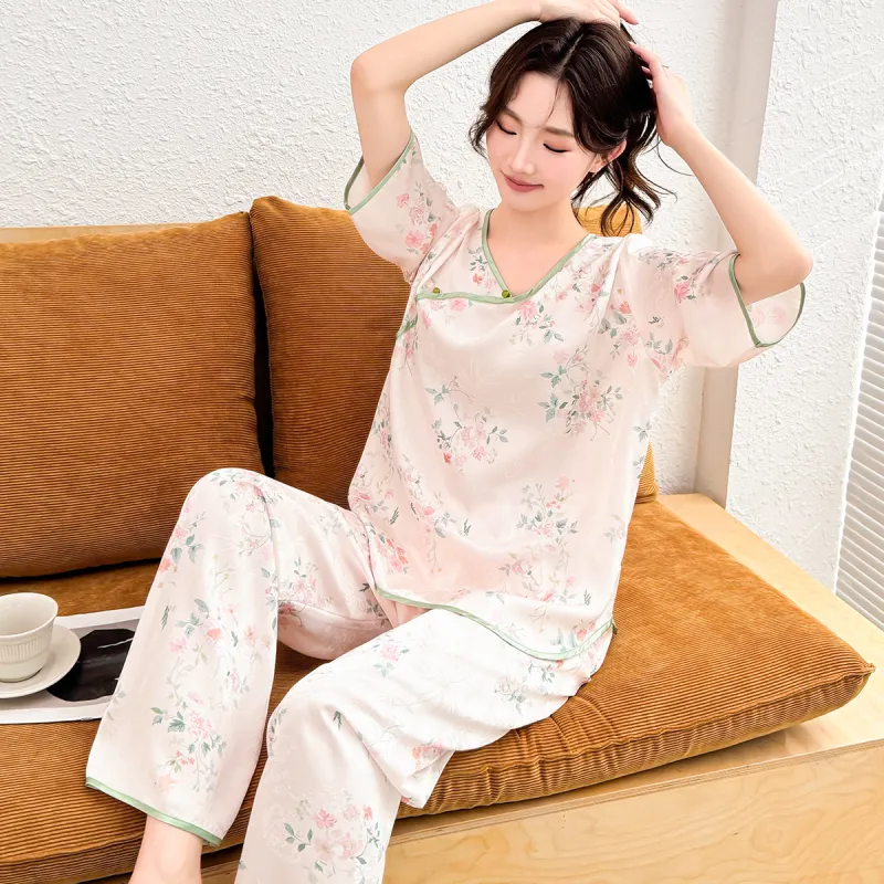 LoveEsteem Pajama Set Women's Apricot Pink-1