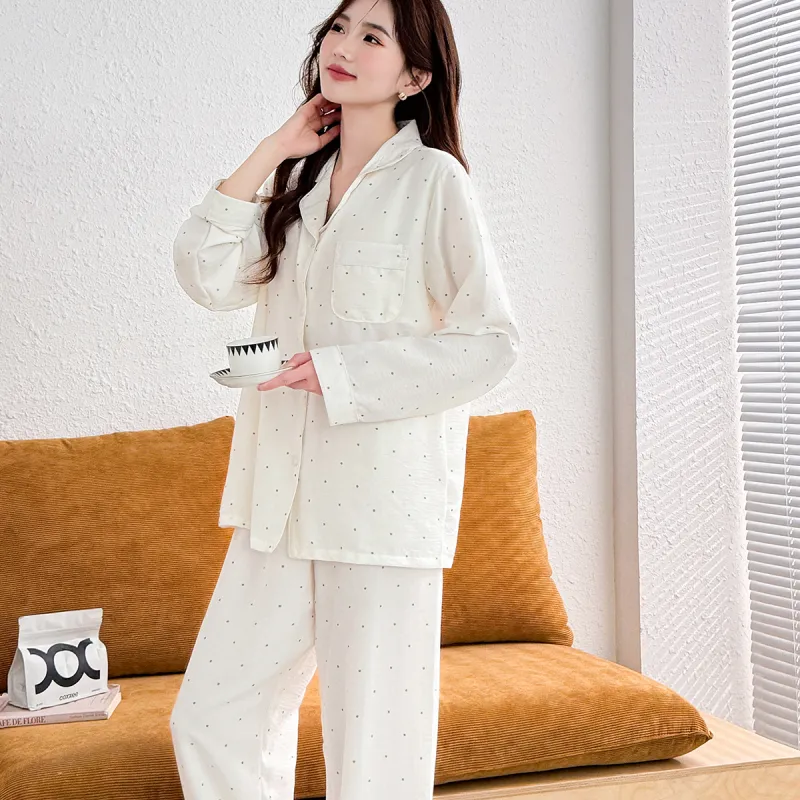 LoveEsteem Pajama Set Women's Milk White-2