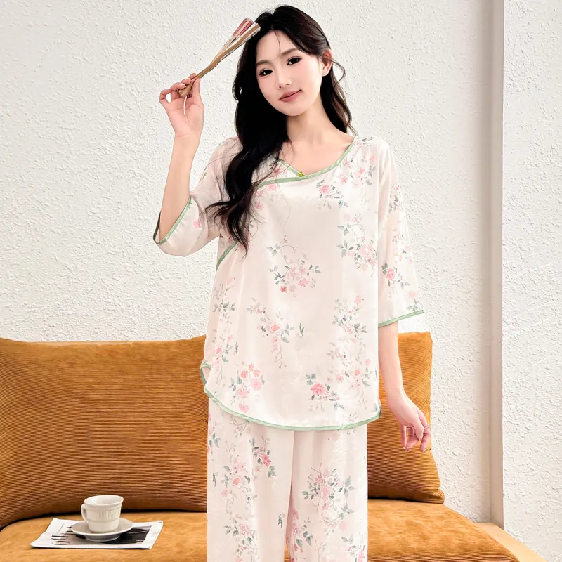LoveEsteem Pajama Set Women's Apricot Pink-2