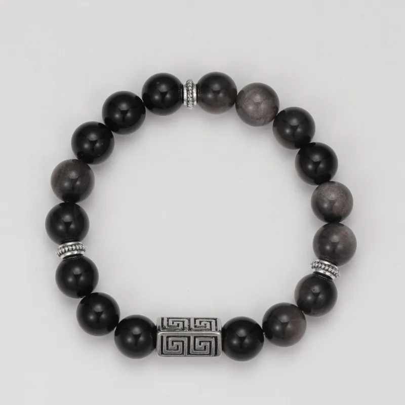 Baozhi Obsidian Obsidian Bracelets Unisex-10