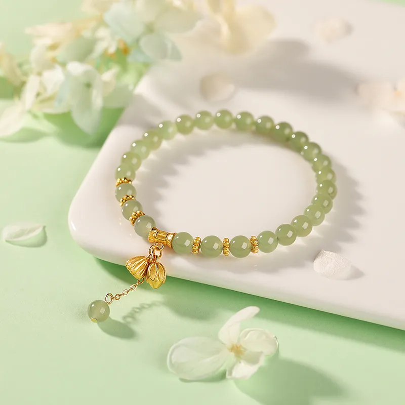 Baozhi Hetian Jade Bracelets Green Jade Unisex-3