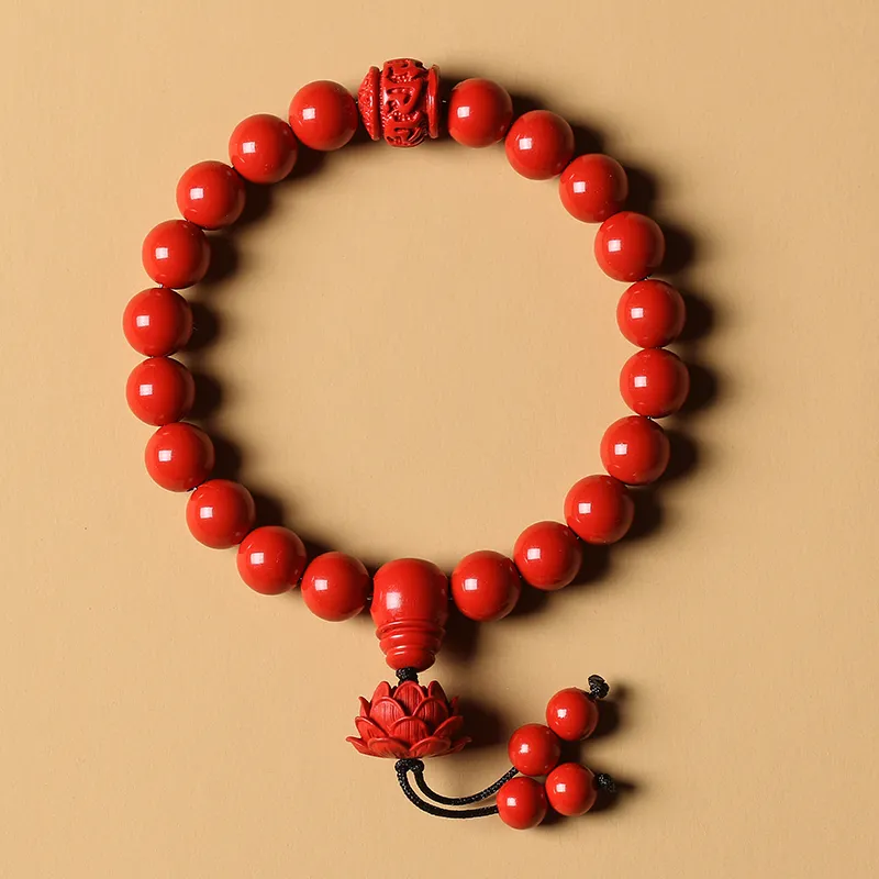 Baozhi Reconstructed Cinnabar Bracelets Unisex-5